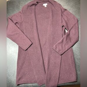 Pure Jill J. Jill Size M Petite Purple Open Front Knit Cardigan